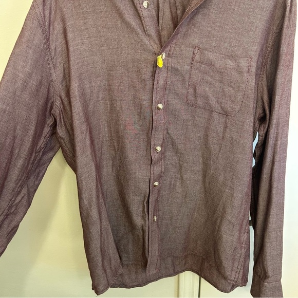 Marine Layer Purple Button-Down Long Sleeve Shirt Men’s Medium – Collared Casual - Picture 4 of 10